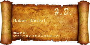 Haber Dániel névjegykártya